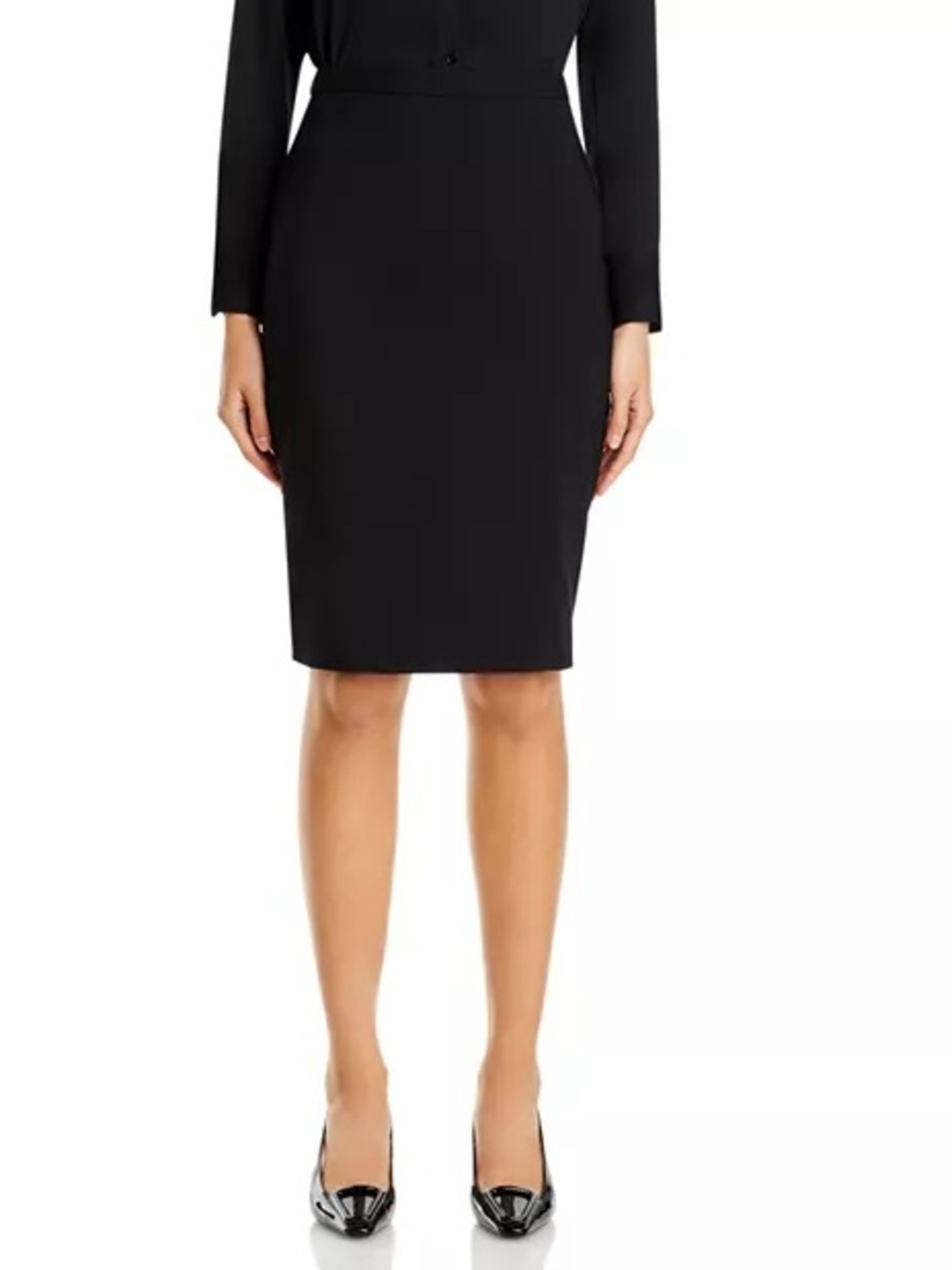 Theory Linex Fixture Ponte Pencil Skirt – Black (Size P)